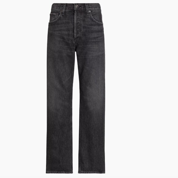Agolde  Fran Straight-Leg Jeans in Ditch (off black), size 26 - Picture 1 of 1